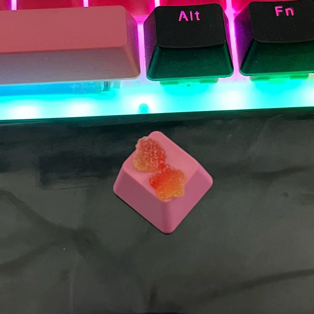 Cute Pink Gumdrop artisan Keycap, for OEM Switches